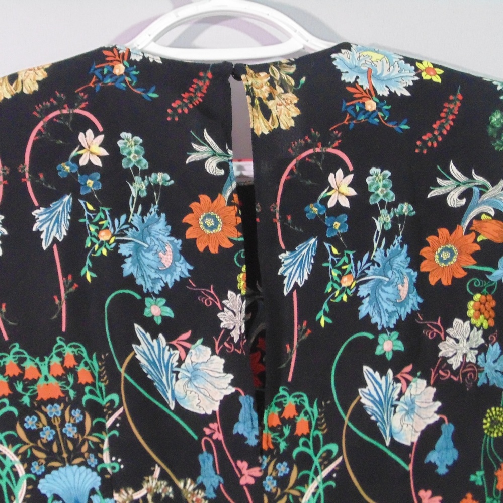 zara womens small dress Boho Floral Long Sleeve - Picture 3 of 4